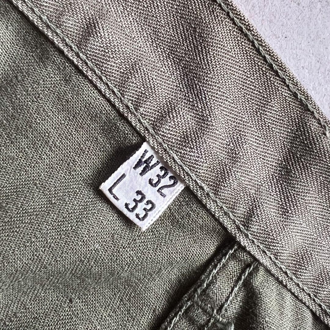 40's U.S. Army M-43 HBT Pants 13star Metal button Military