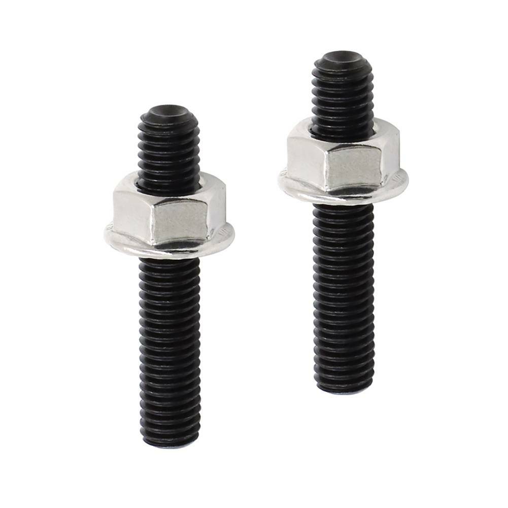 8mm M8x1.25 Exhaust Manifold Stud Set of 2 Studs & 2 Lock Nuts For