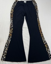 Vocal Leggings Leopard Print Flair Medium Black Made In USA Heavy (Read)