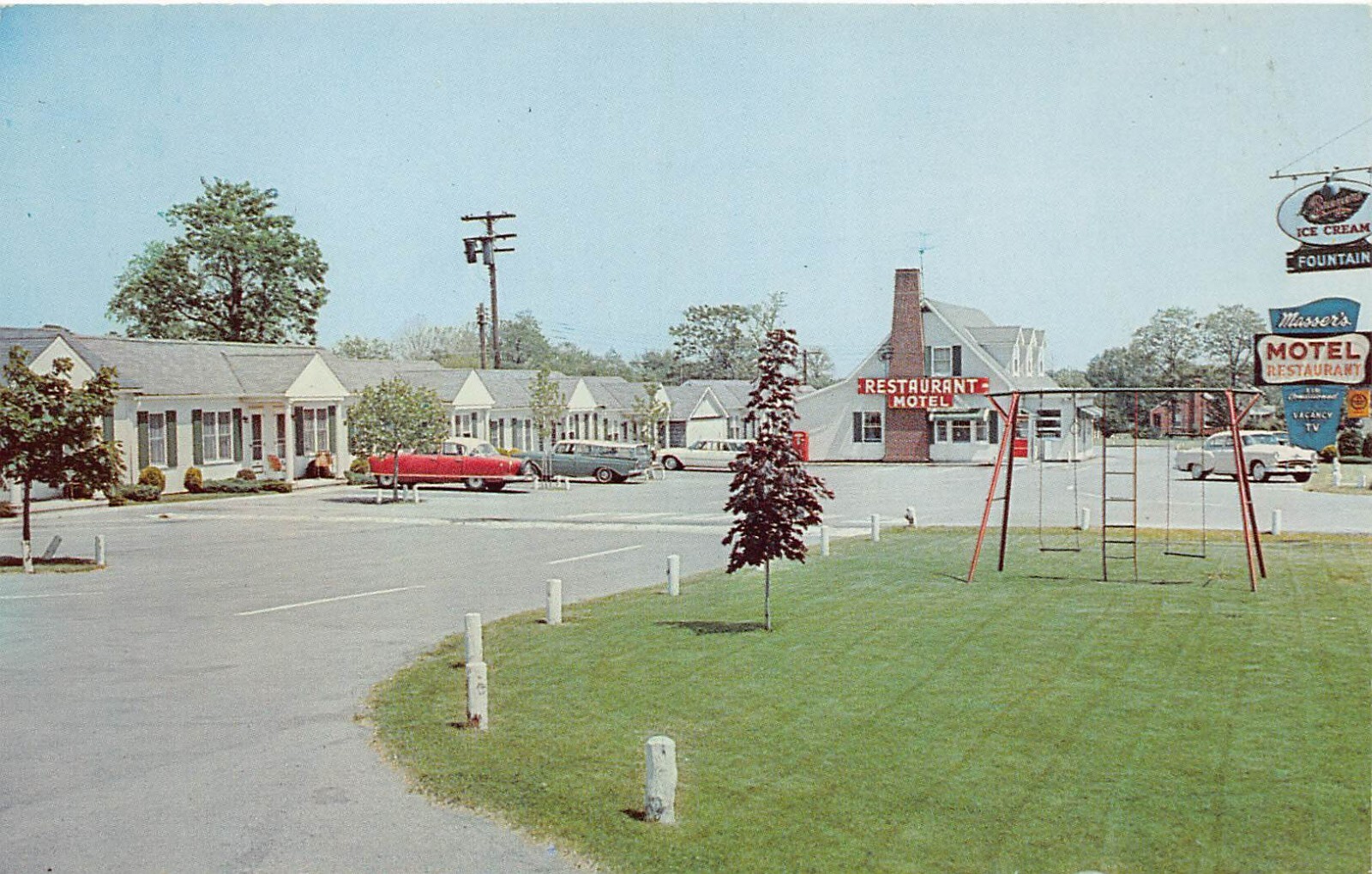 Frederick Maryland MD Masser's Motel Restaurant 1960s Chrome Vtg