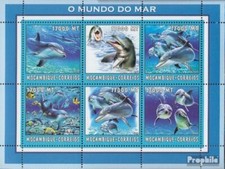 Mosambik 2692-2697 Feuille miniature neuf avec gomme originale 2002 Monde de mer