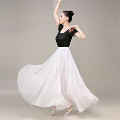 2 Schichten Chiffon Spanisch Flamenco Modern Tanz Swing Rock Kostüm Tanzkleidung
