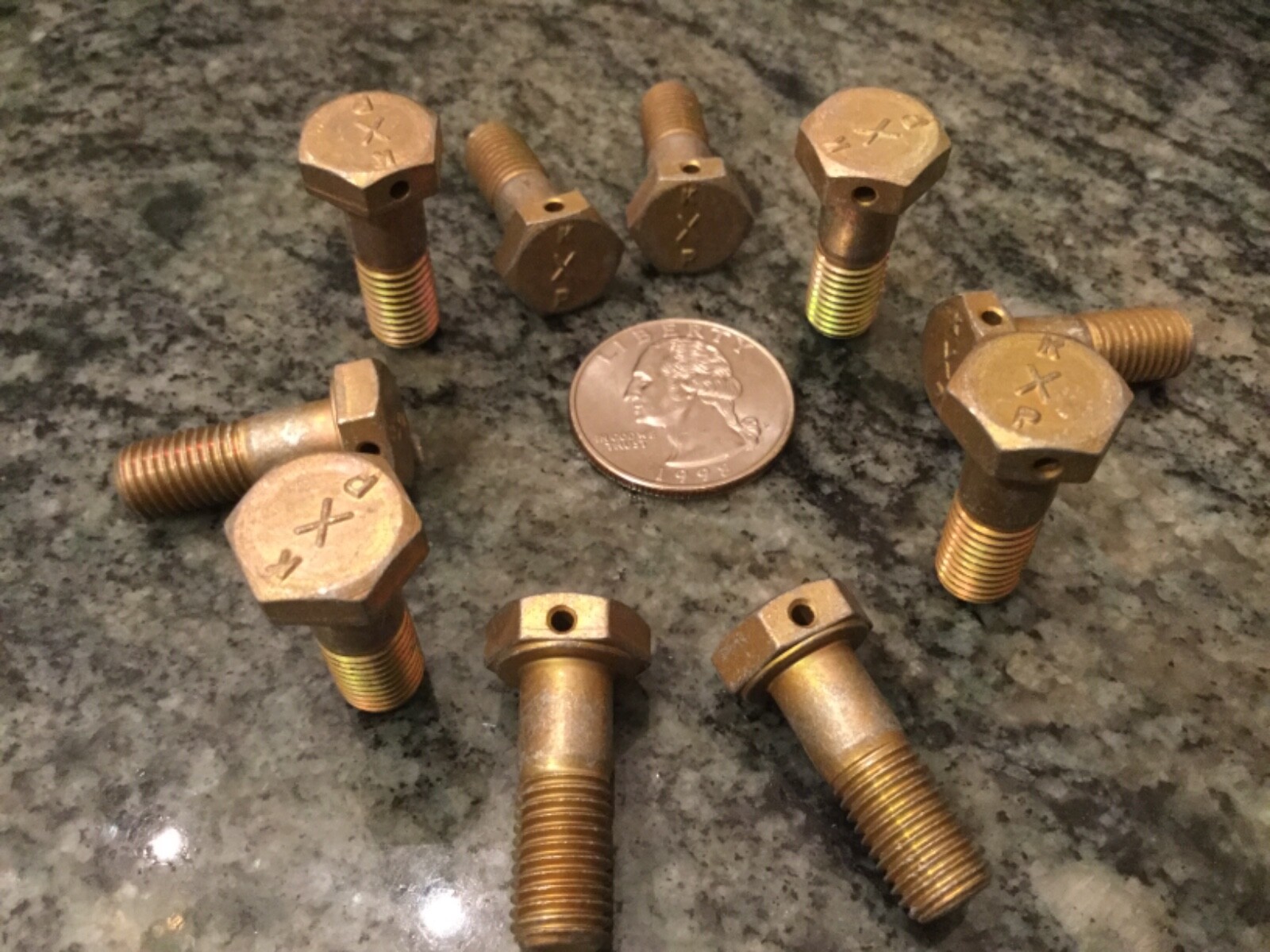 10 aircraft steel hex bolts 5/1624 5/16 24 x 5/8 long 1/2 hex lock