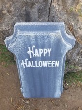 A- Happy Halloween Tombstone Headstone Gravestone Decoration Non-Illuminated.