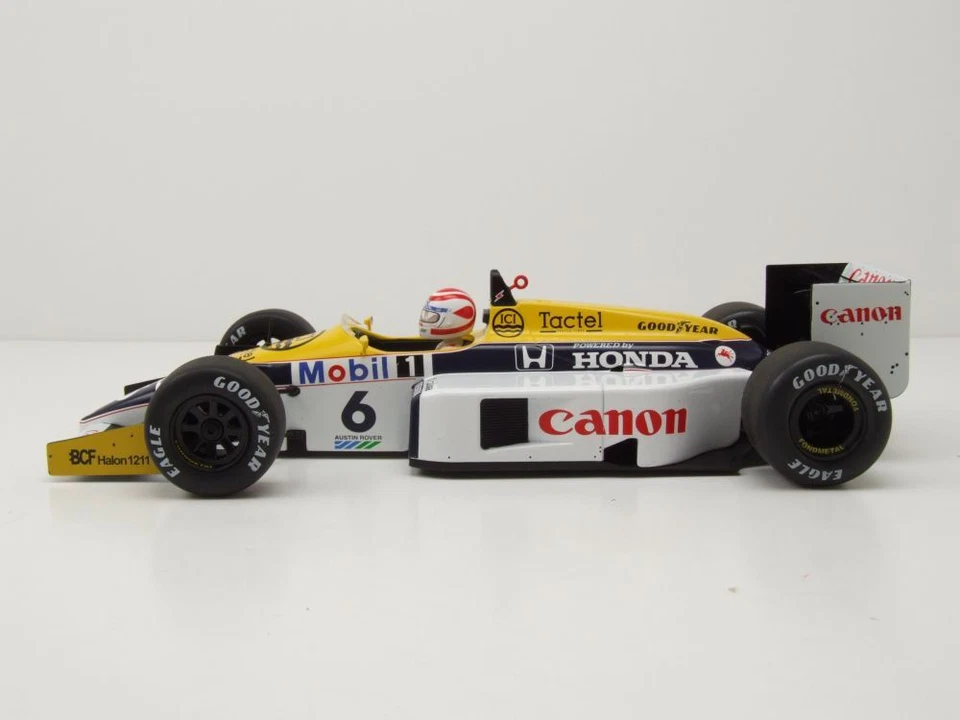 Williams Honda FW11 #6 Formula 1 Brasile GB 1986 N. Piquet Modellino 1:18 MCG - Immagine 3 di 4
