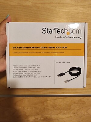 StarTech 6 ft Cisco Console Rollover Cable - RJ45 M/M 