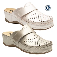 LEON 2020 Anatomic Leather Clogs Comfort Genuine Leather Footwear Anti-Slip EUR