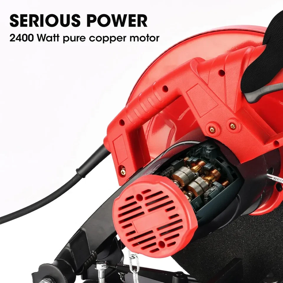 BAUMR-AG 2400W 355mm 14" Metal Cut Off Cold Saw, Soft Start, 45 Degree Mitre - image 2 of 4