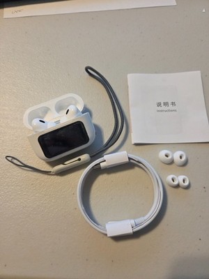ANC/ENC Double Dark Noise Reduction Wireless Earbuds, Pro Touch Screen White-NEW