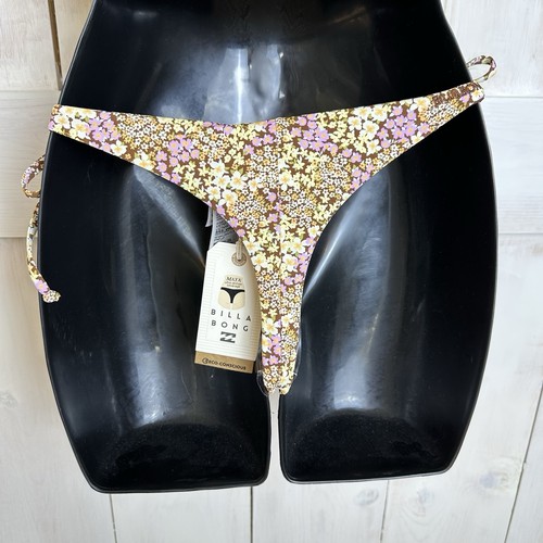 Billabong Ready For Sun Tie Side Maya Floral Women's Sz M / 10 Bikini Bottom NEW - Picture 4 of 5