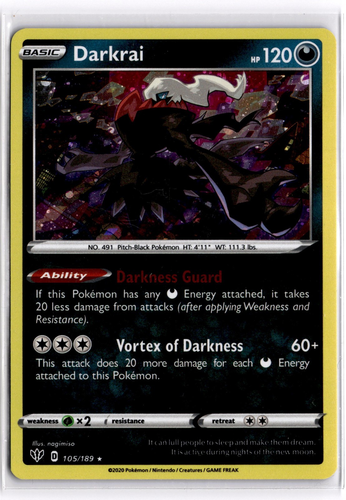 Pokemon TCG Darkrai (Cosmos Holo) 105/189 Miscellaneous Cards & Products