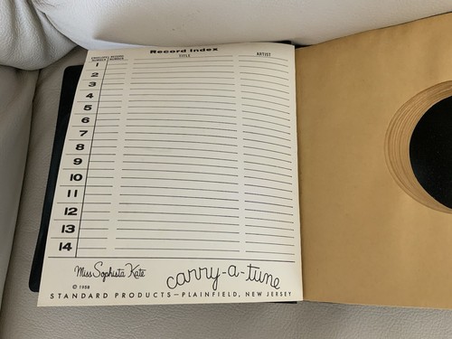 Vintage Mattel Barbie Doll Record Tote, Blank Index, Handles MINT Dated 1961 - Picture 16 of 17