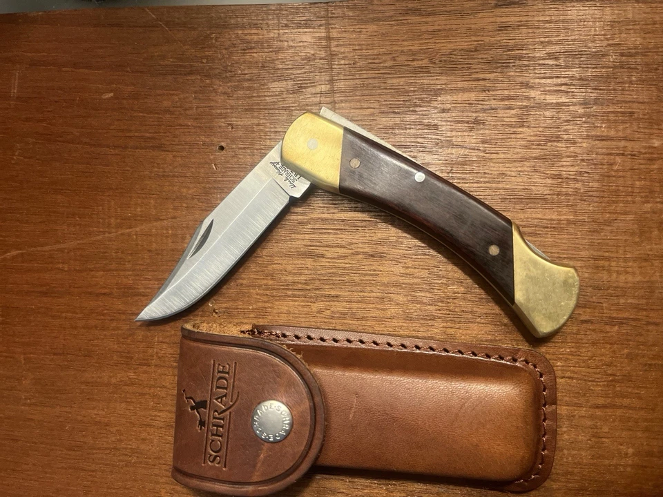Navaja de Bolsillo Schrade+ U.S.A. Tío Henry LB7 De Colección 5 Con Nueva Funda Schrade Foto 2 de 4