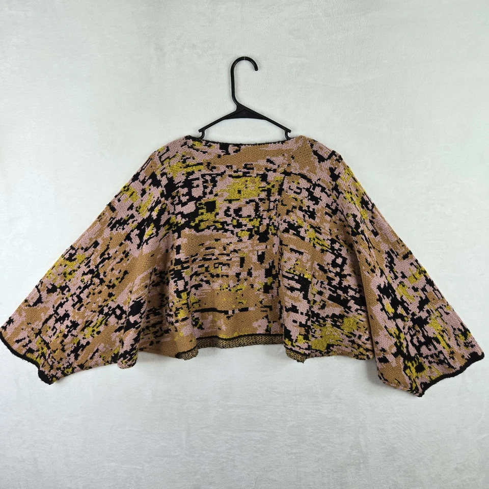 Suéter Recortado Marla Wynne Capas Colorido Tejido Manga Larga Dolman Talla S NUEVO Foto 2 de 4