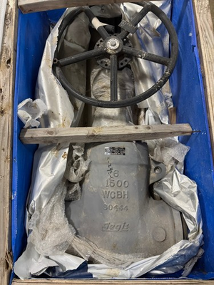 #ad 6quot; 1500 BW PRESSURE SEAL GATE VALVE WCB W GEAR OP P38 AEGIS $3999.00