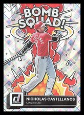 * NICHOLAS CASTELLANOS * 2022 DONRUSS BOMB SQUAD SILVER DIAMOND HOLO # 10