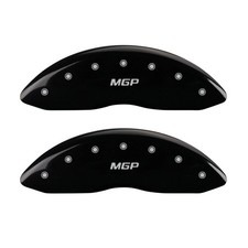 Mgp Caliper Covers 10005smgpbk Black Brake Covers Engraved With Silver Mgp