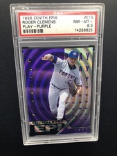 1998 PINNACLE EPIX PURPLE PLAY #16 ROGER CLEMENS BLUE JAYS PSA 8.5 NM-MT+ POP 1