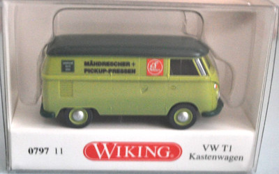 Wiking 0797-11 VW T1 Kastenwagen Van (''Claas'') Farm Machines - NEW MINT w/BOX