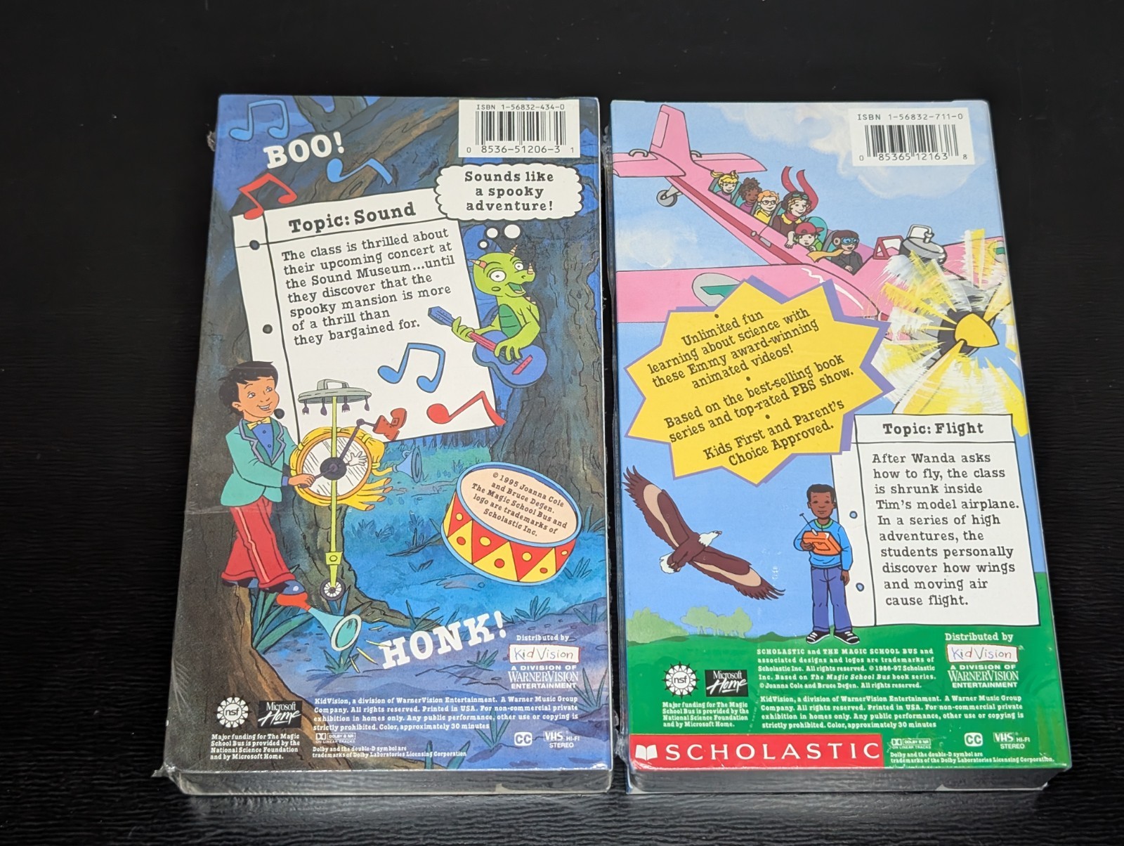 Magic School Bus VHS Lot Scholastic Inside the Haunted House + Taking ...