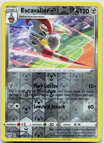 Escavalier 124/189 SWSH03: Darkness Ablaze POKEMON TCG Rare