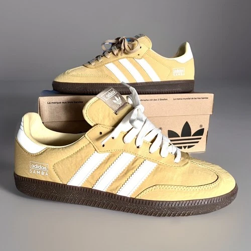 Samba OG Nylon Oat Yellow Reflector Pack Size 8.5 Men’s Shoe OG6170 Authentic