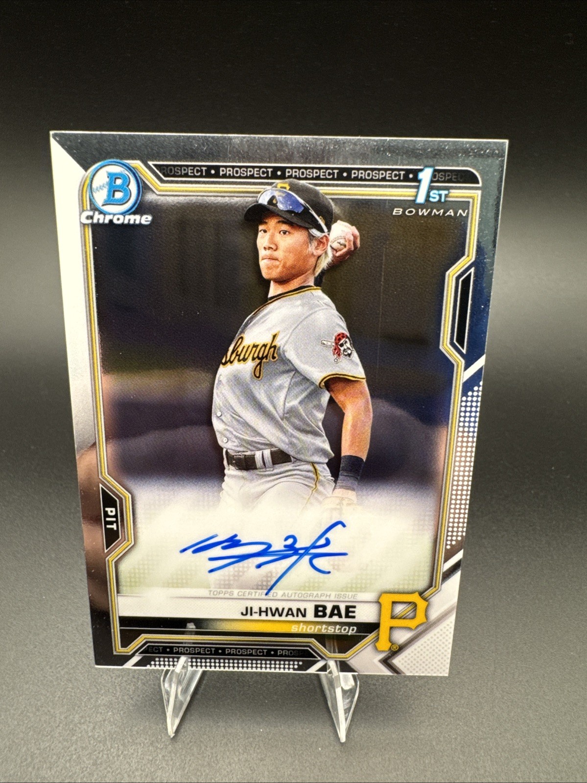 2021 Topps Bowman Chrome Ji-Hwan Bae #CPA-JB 1st Bowman Auto