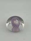 3” Rd  Peter Schiller 1989 Signed Paperweight Hand Blown Art Glass -Pink Detail — photo 2
