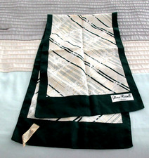 Olivia Rosselli - Roma Scarf Made In Italy 12.5" x 44" Green,White, Yellow