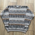 Womens RAFFA Sport 100% Alpaca Wool Sweater Fairisle Jumper Sweatshirt Pullover