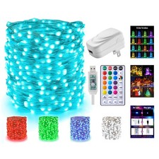 66ft Color Changing Fairy String Lights - 200 LED Twinkle Lights with Remote