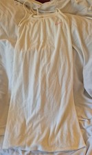 Women's White Towelling Dress, With A Belt, Size Medium