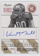 2013 Panini Prestige NFL Passport Signatures Vance McDonald #32 Auto 2r7