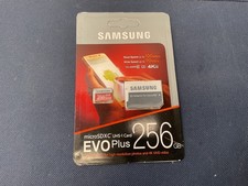 SAMSUNG EVO Plus 256GB MicroSD Micro SDXC C10 Flash Memory Card w/ SD Adapter
