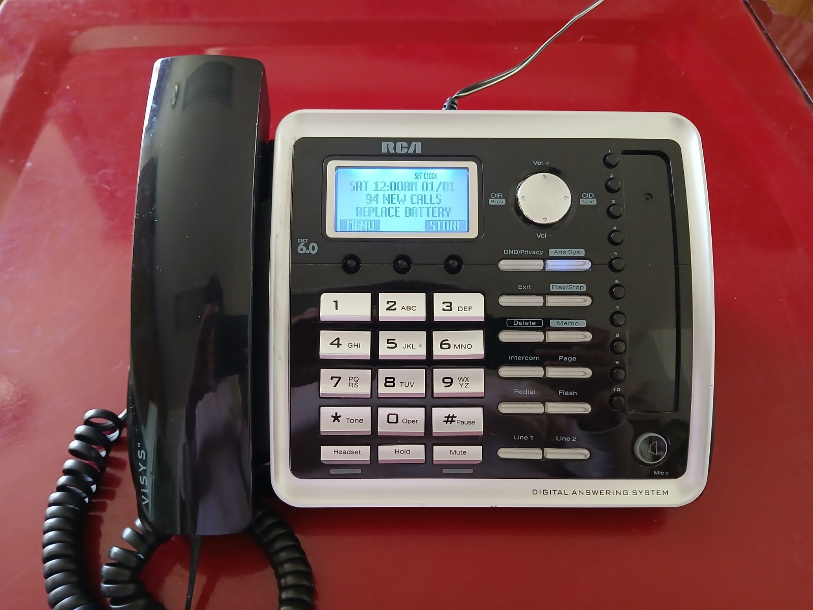 RCA ViSYS  2-LINE Corded/Cordless Answering System Model 25255RE2 **NICE - WORKS