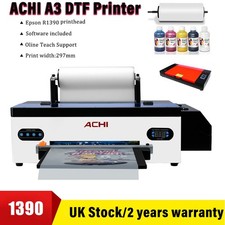 ACHI A3 DTF Printer Epson R1390 Head Direct to Film For T-shirt With Oven UK