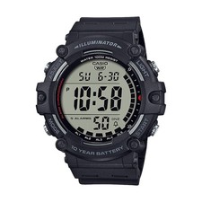 Mens Wristwatch CASIO AE-1500WH-1AVEF Silicone Black Chrono Timer Alarm Digital