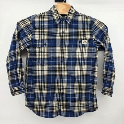 Lauren Ralph Lauren Womens Blue Plaid Cotton Flannel Button Down Shirt Small