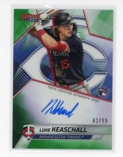 2025 Bowmans Best Luke Keaschall RC Rookie Green Refractor AUTO #62/99 (RC)