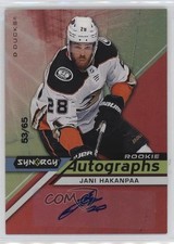 2020-21 Upper Deck Synergy Rookie Auto Red 53/65 Jani Hakanpaa #AR-JH Auto 5ub