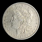 1880-S Morgan Silver Dollar, XF+