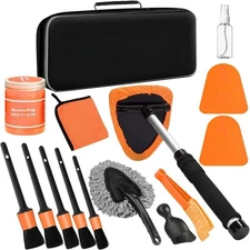 Windshield Cleaning Tool Kit, 15-Piece Car Interior Cleaning Set