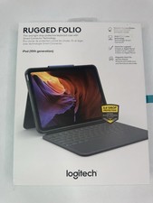 Logitech Rugged Folio Keyboard Case for Apple iPad 10th Gen  A16 Oxford Gray