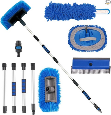 #ad 72quot; Car Wash Brush with Long Handle On Switch for Washing Brush Complete $71.99