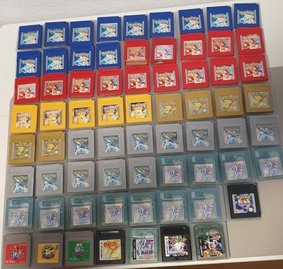 Nintendo Gameboy Pokemon Gold Gelb Rot Blau Silber Kristall Grün Silver TCG