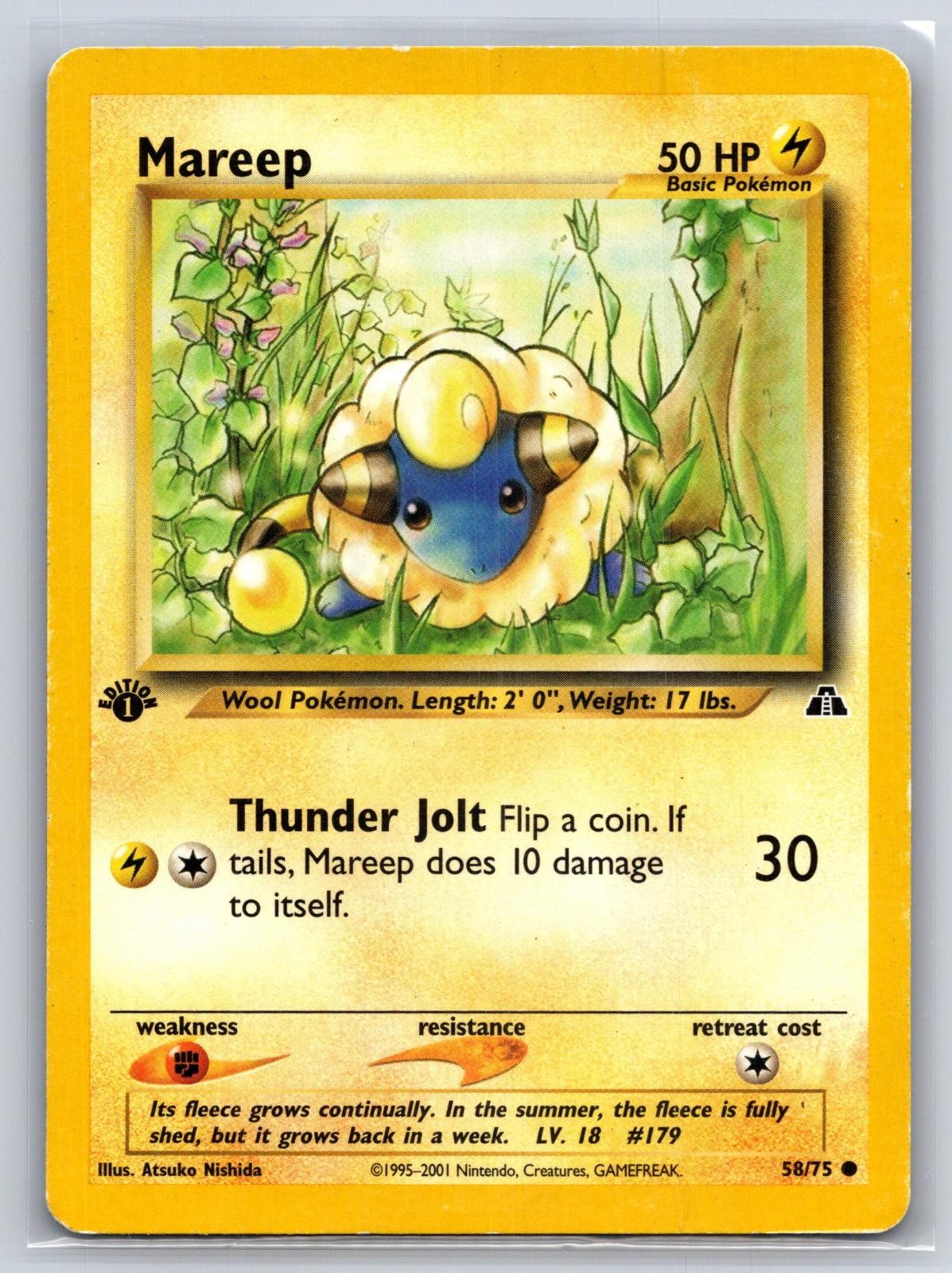 Mareep 58/75 Neo Discovery Common 1st Edition Pokemon