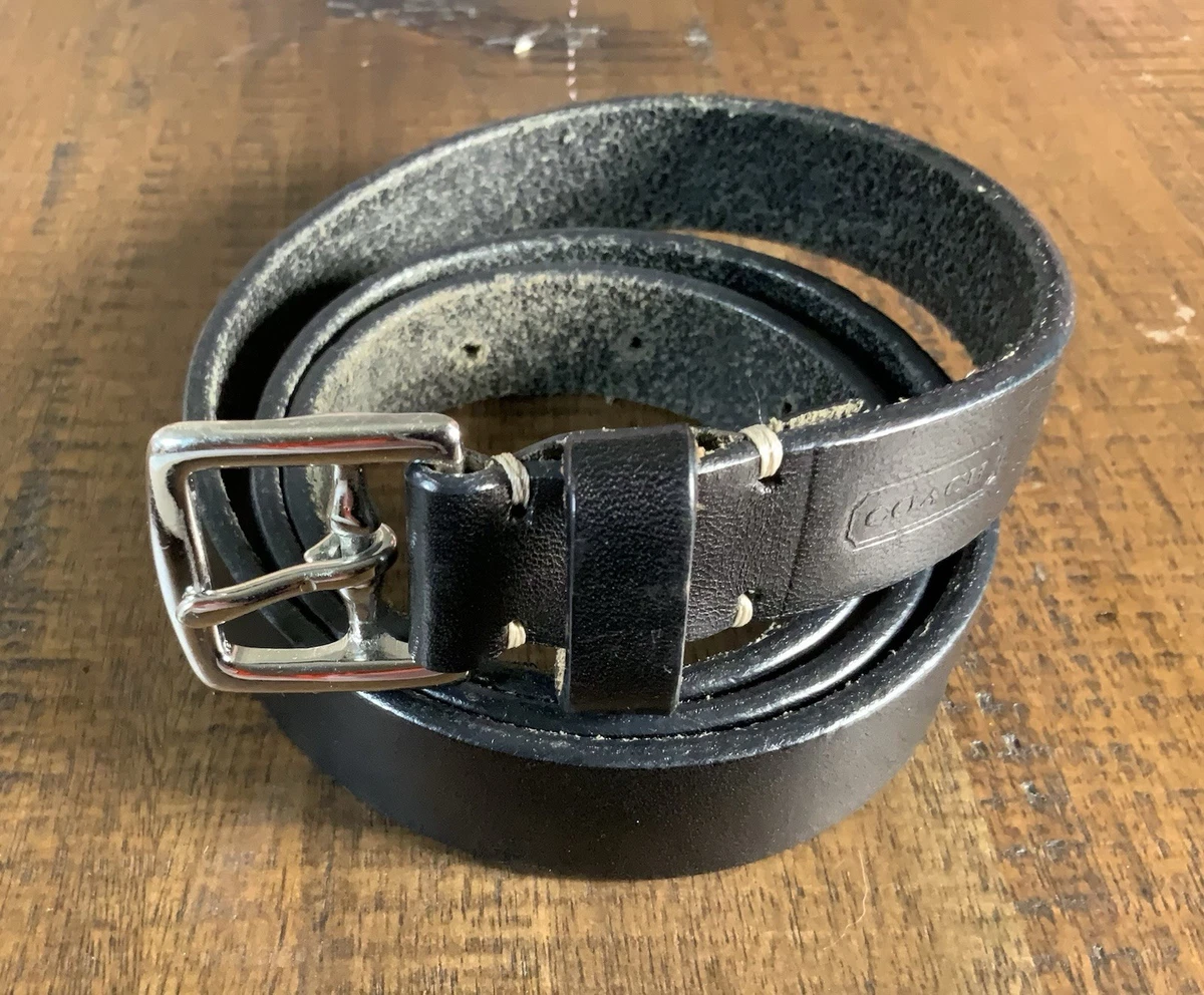 Vintage Coach Black Leather Belt #8504 USA Women’s XL/L DEADSTOCK Brand New Coach Black Skinny Belts for Women for sale | eBay main image 4