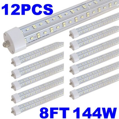 T8 8FT LED Shop Light Bulbs 144W FA8 Single Pin 144W 8Foot LED Tube Lights 12/25