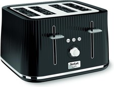 Tefal Loft 4-Slot Toaster, 7 Browning Levels, Defrost, Large, Black Toaster 