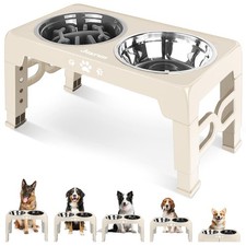Elevated Dog Bowls for Medium Size Dogs, Non-Slip Dog Feeder with 1 Stainless...